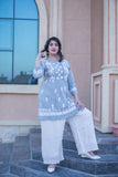 Powder-Blue Pure Modal Short Kurti | Timeless Grace & Effortless Sophistication