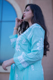 Powder-Blue Pure Modal Short Kurti | Timeless Grace & Effortless Sophistication