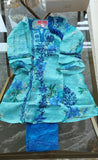 Firozi with Blue kota Kurti with Chikankari Work.